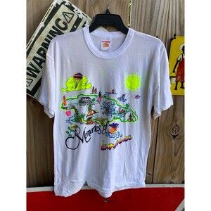1996 Memories of Jamaica single stitch white cotton tee Size L